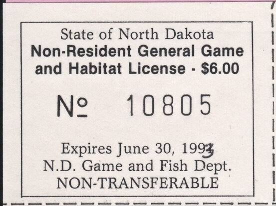 Non-Resident General Game and Habitat License