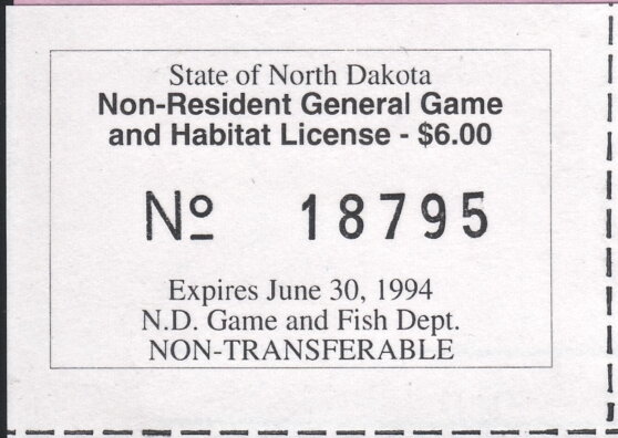 Non-Resident General Game and Habitat License
