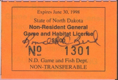 Non-Resident General Game and Habitat License