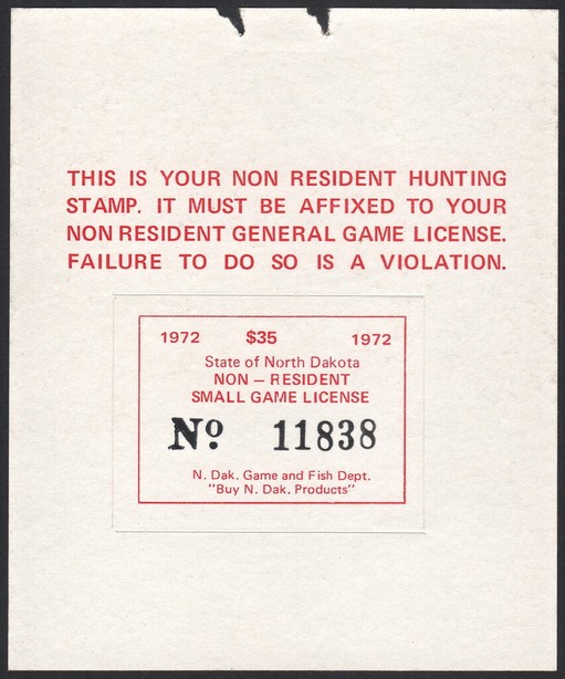 Non-Resident Small Game License