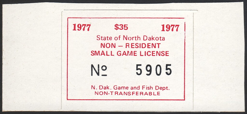 Non-Resident Small Game License