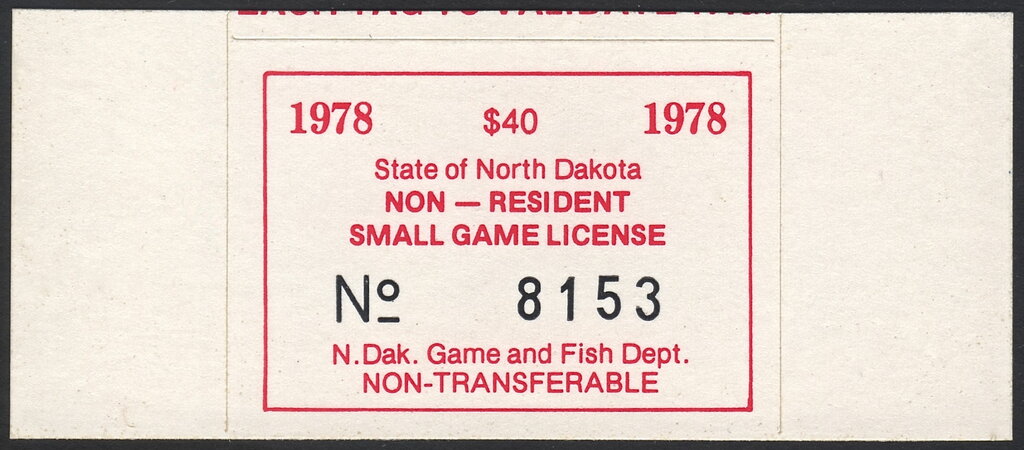 Non-Resident Small Game License