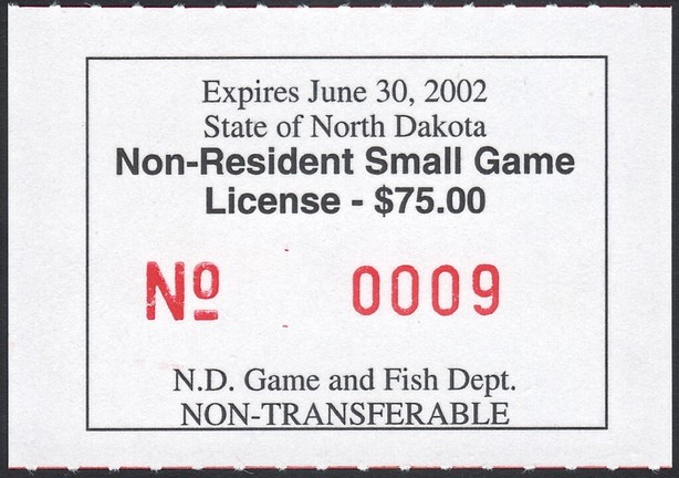 Non-Resident Small Game License