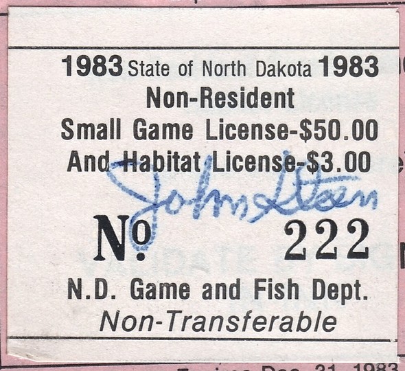 Non-Resident Small Game License and Habitat License