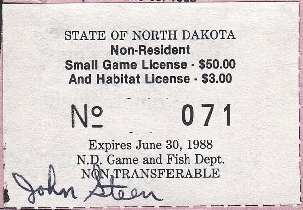 Non-Resident Small Game License and Habitat License