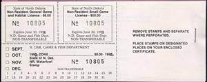 Se-tenant, Non-Resident stamps - se-tenant, North Dakota (ND),  , Hunting