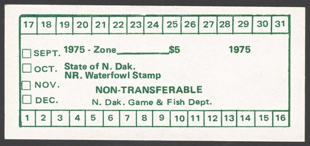 NR. Waterfowl Stamp