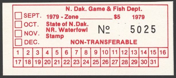 NR. Waterfowl Stamp