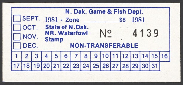 NR. Waterfowl Stamp