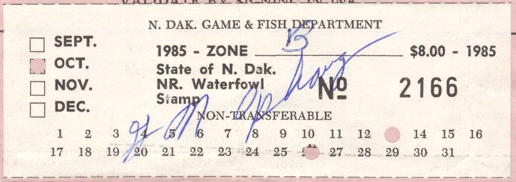 NR. Waterfowl Stamp