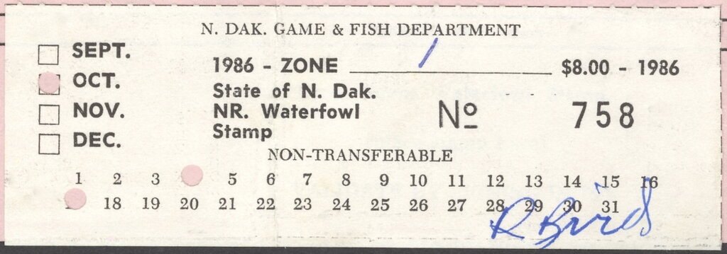 NR. Waterfowl Stamp
