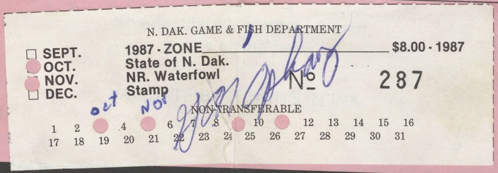 NR. Waterfowl Stamp