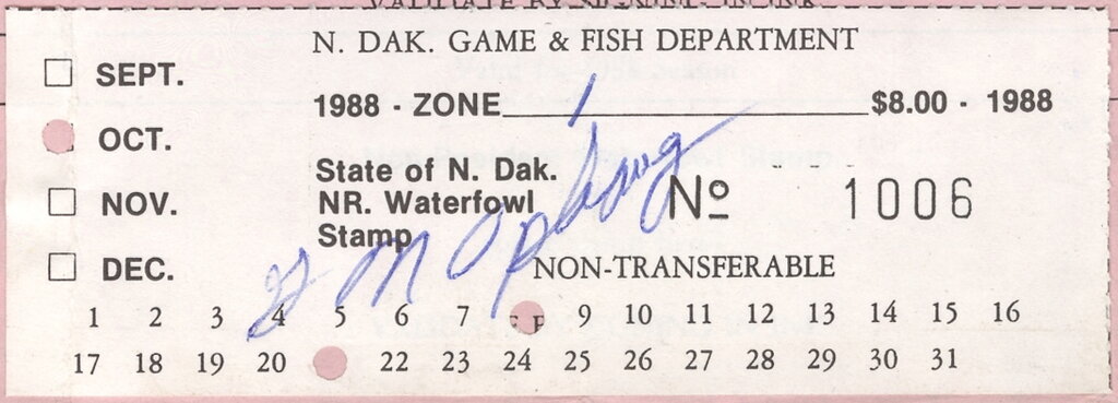 NR. Waterfowl Stamp