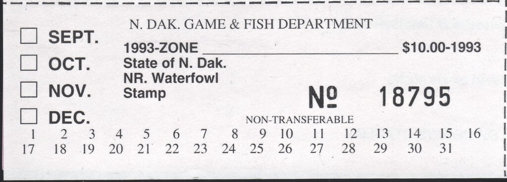 NR. Waterfowl Stamp