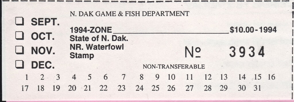 NR. Waterfowl Stamp