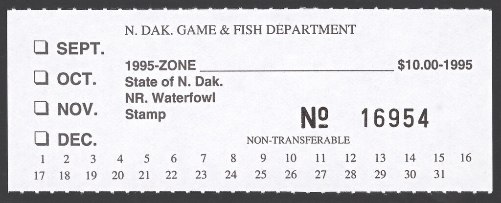 NR. Waterfowl Stamp