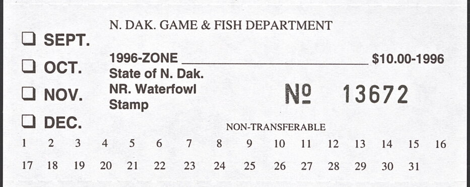 NR. Waterfowl Stamp