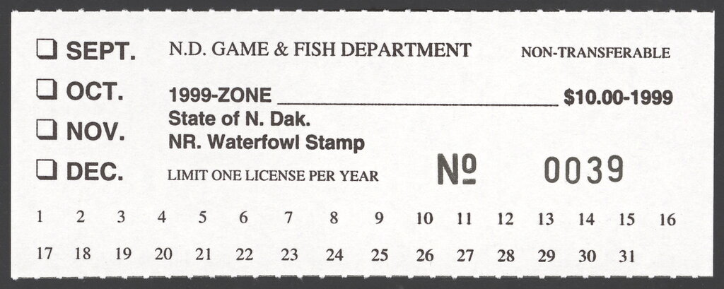 NR. Waterfowl Stamp