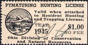 Stamp, Seal of Ohio, Ohio (OH),  , Cereals, Hunting, Seals (Emblems), Sun