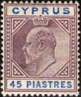 Stamp, King Edward VII, Cyprus,  , Heads of State, Kings