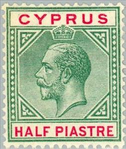 Stamp, King George V, Cyprus,  , Heads of State, Kings