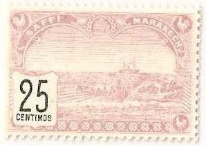 Stamp, Safi to Marrakech, Morocco,  