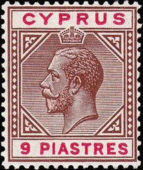 Stamp, King George V, Cyprus,  , Heads of State, Kings