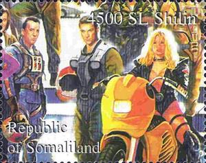 Stamp, Hollywood Actors in Star Wars Themed Space Station, Somaliland,  , Actors, Famous People, Men, Women