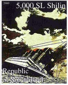 Stamp, Titanic, Somaliland,  , Disasters, Passenger-ships, Ships, Shipwrecks