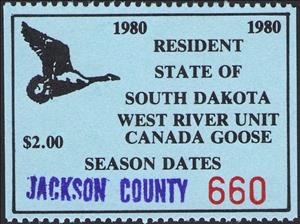 Stamp, Canada goose (Branta canadensis), South Dakota (SD),  , Animals (Fauna), Birds, Geese, Hunting