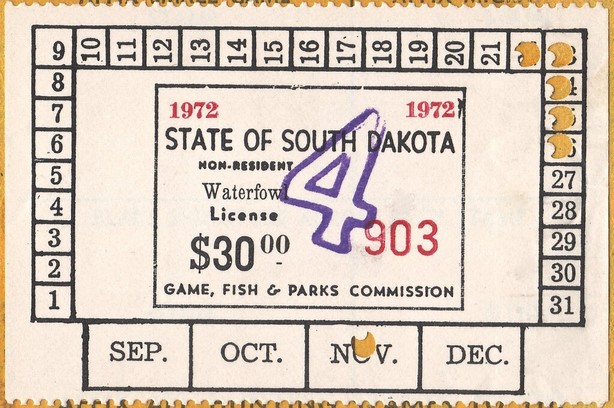 Non-resident Waterfowl License