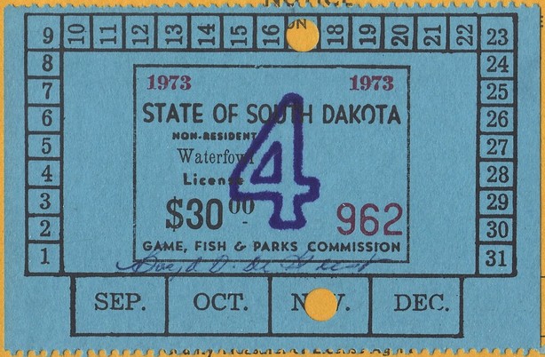 Non-resident Waterfowl License