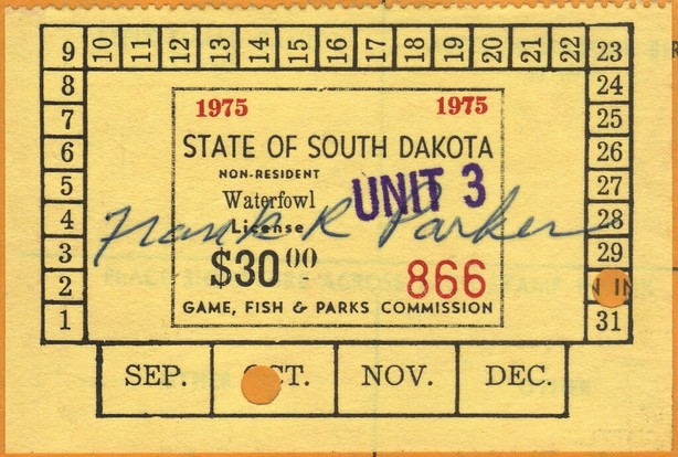 Non-resident Waterfowl License
