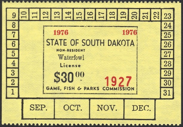 Non-resident Waterfowl License