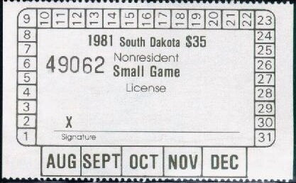 Nonresident Small Game License