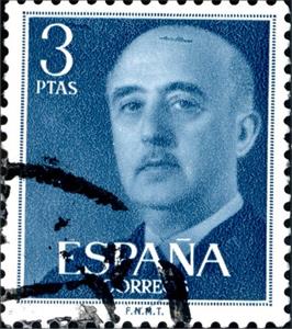 Stamp, Franco, General, Spain,  , Dictators, Famous People, Generals, Heads of State, Heads of State (Military), Men