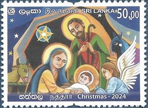 Stamp, Nativity Scene, Sri Lanka,  , Christmas