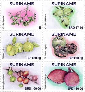 Se-tenant, Tropical Fruits, Suriname,  , Fruits and Berries