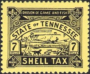 Stamp, Hunter, Tennessee (TN),  , Animals (Fauna), Dogs, Hunting, Mammals, Weapons