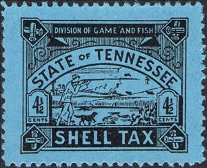 Stamp, Hunter, Tennessee (TN),  , Animals (Fauna), Dogs, Hunting, Mammals, Weapons