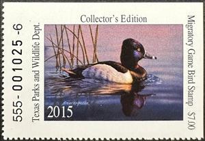 Stamp, Ring-necked duck (Aythya collaris), Texas (TX),  , Animals (Fauna), Birds, Ducks, Hunting