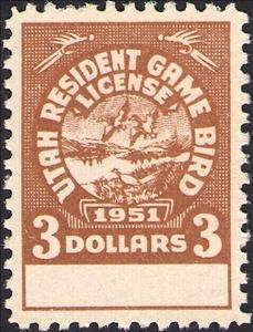 Stamp, Ducks and pheasant, Utah (UT),  , Animals (Fauna), Birds, Ducks, Hunting, Pheasants