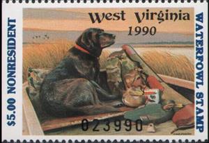 Stamp, Labrador (Canis lupus familiaris), Decoy, West Virginia (WV),  , Animals (Fauna), Birds, Dogs, Ducks, Hunting, Mammals