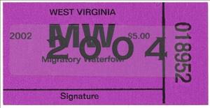 Stamp, Migratory Waterfowl, West Virginia (WV),  , Hunting