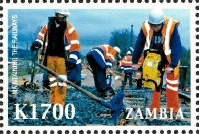 Maintainance crew on tracks