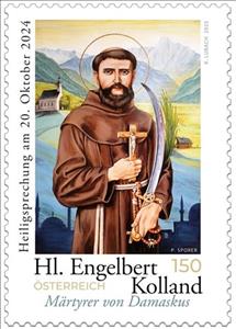 Stamp, Engelbert Kolland, Christian Martyr, Austria,  , Clergy, Famous People, Religion