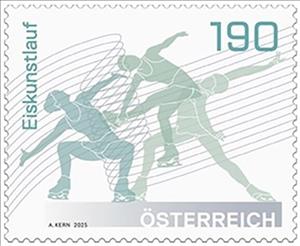 Stamp, Figure Skating, Austria,  , Figure-skate, Sports, Winter Sports