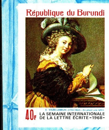 E. Vigée-Lebrun : Lady Folding a Letter