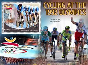 Souvenir Sheet, Olympic Games in Barcelona in 1992 Cycling, Burundi,  , Cycling, Olympic Games, Sports