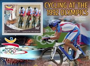 Souvenir Sheet, Olympic Games in Barcelona in 1992 Cycling, Burundi,  , Cycling, Olympic Games, Sports